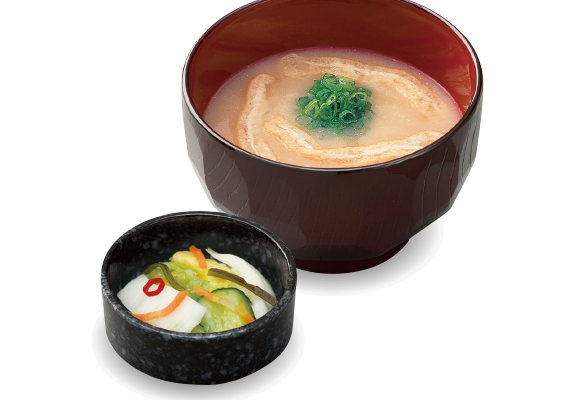味噌汤日式泡菜套餐